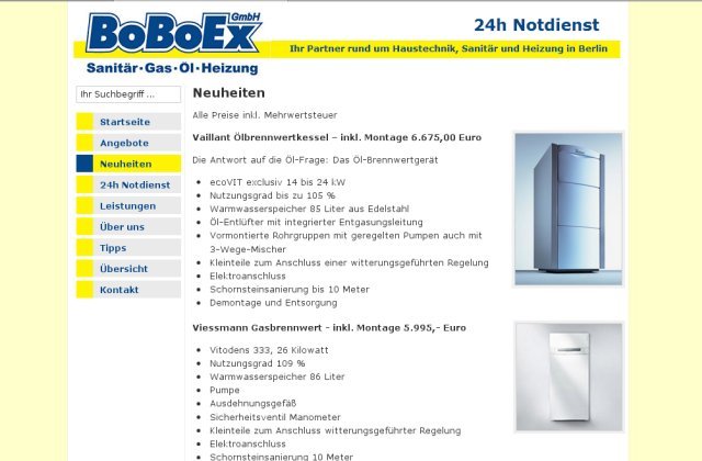 BoBoEX - Heizung und Sanitär