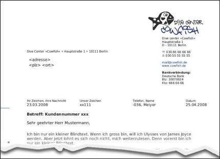 Briefvorlagen Nach Din Fur Openoffice Computer Daten Netze Feenders De Berlin